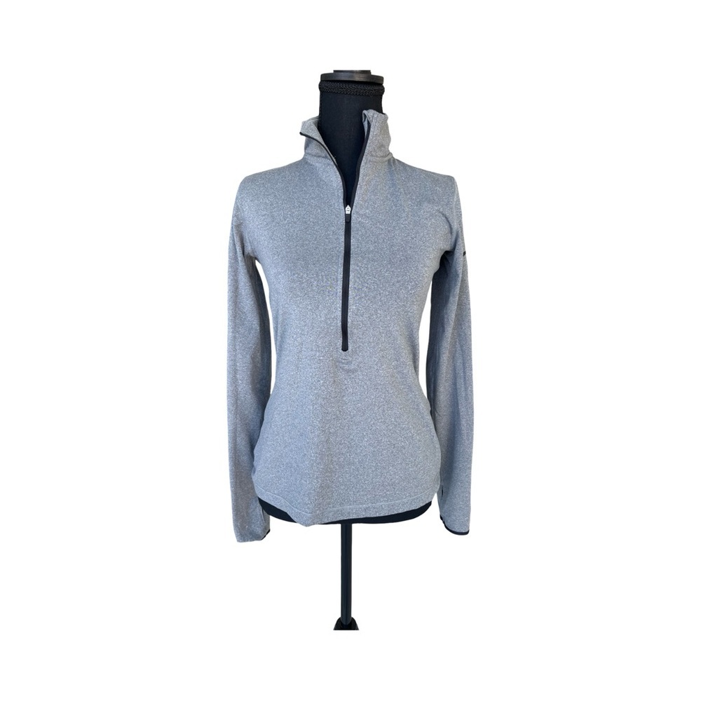 Nike Women's Light Gray Quarter-Zip Sweatshirt